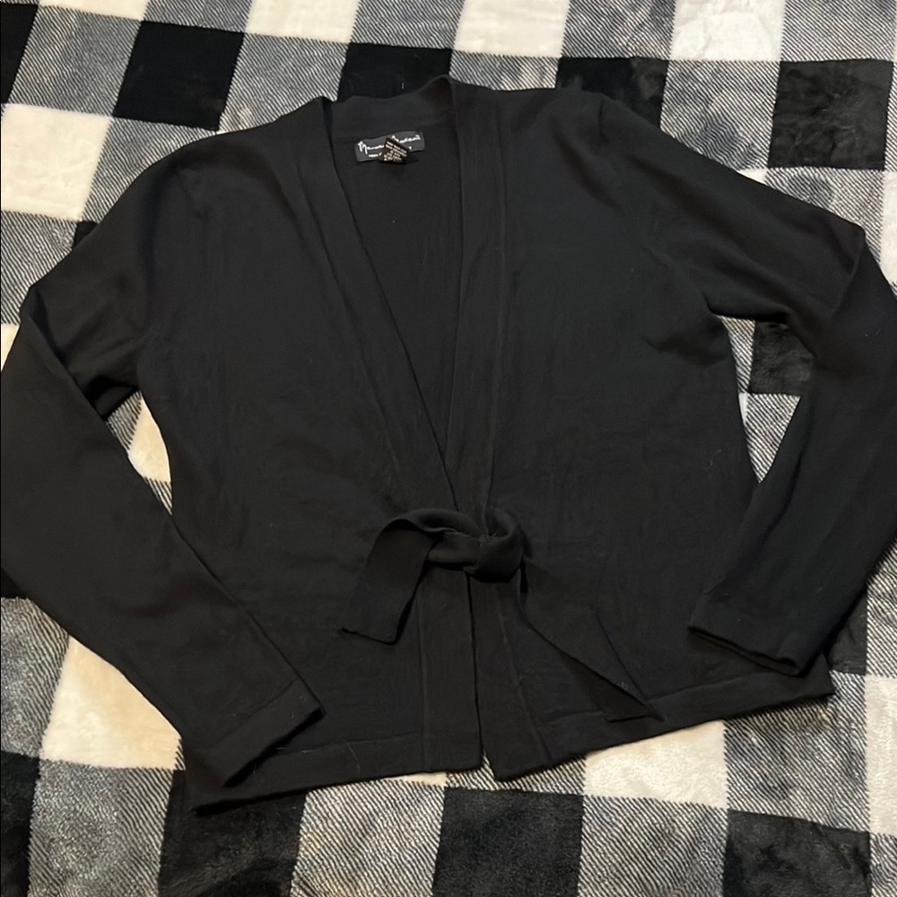 Black Merino Wool Cardigan by Mercer & Madison size Medium